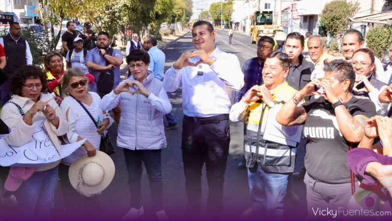 Alejandro Armenta supervisa avance del 60% en pavimentación de la 24 Sur