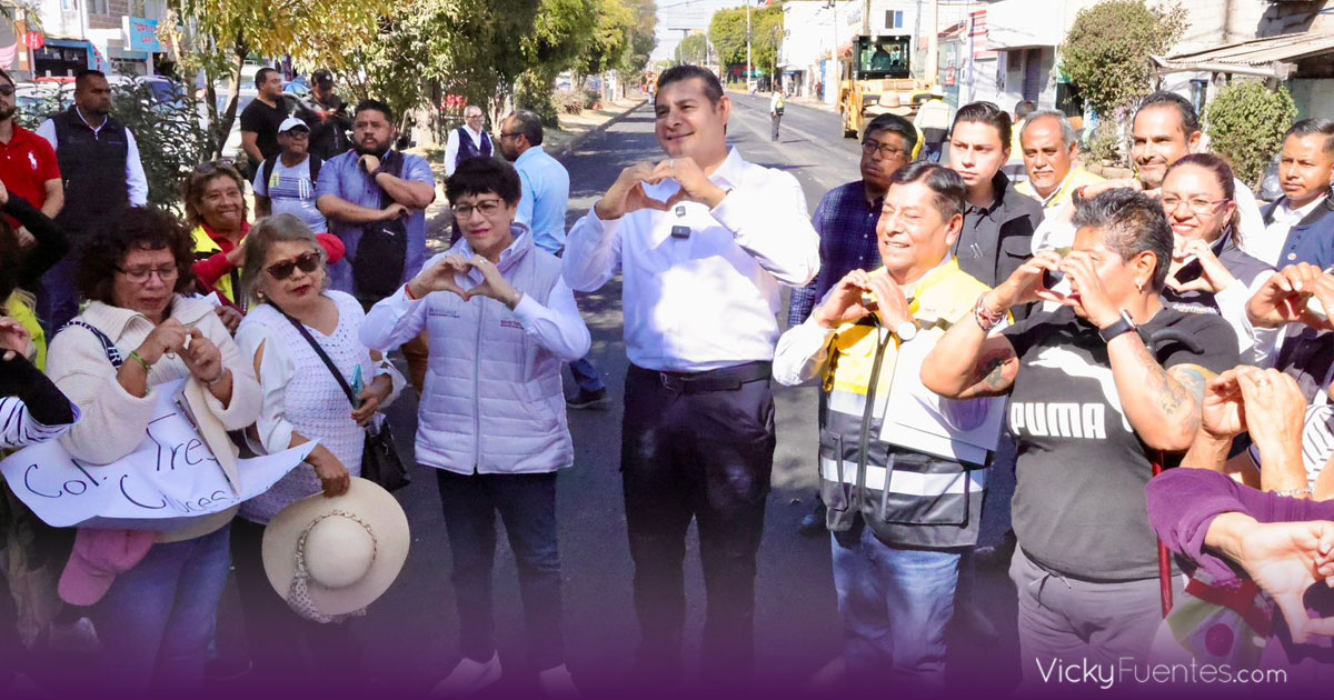 Alejandro Armenta supervisa avance del 60% en pavimentación de la 24 Sur