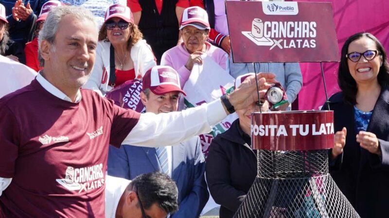 Pepe Chedraui arranca campaña “Canchas x Latas”: reciclaje para rehabilitar espacios deportivos en Puebla