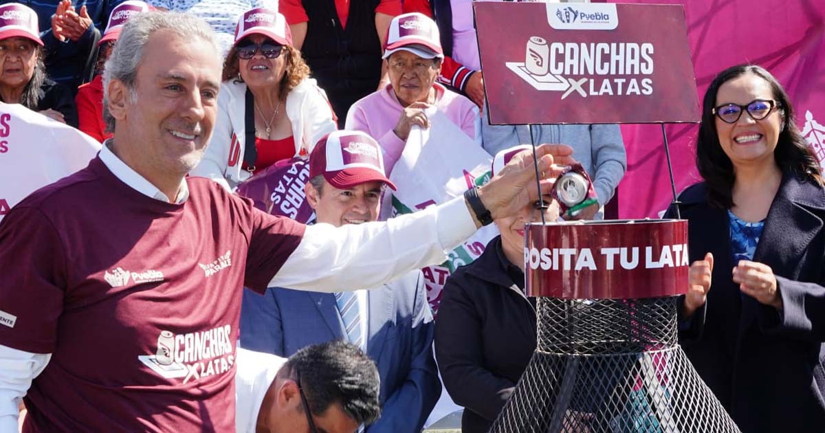 Pepe Chedraui arranca campaña “Canchas x Latas”: reciclaje para rehabilitar espacios deportivos en Puebla