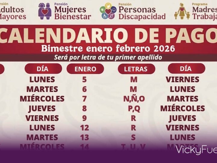 Calendario de pagos y aumentos de la Pensión para el Bienestar 2026: todo lo que debes saber
