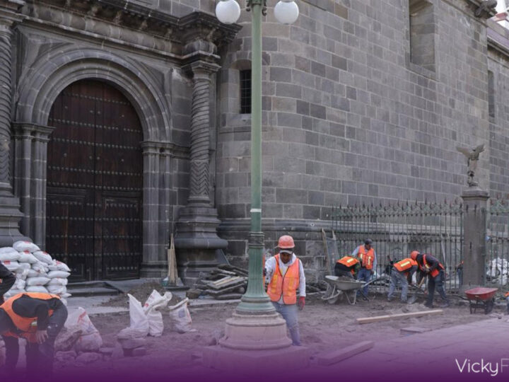 Gobierno del Estado rehabilita el atrio de la Catedral de Puebla