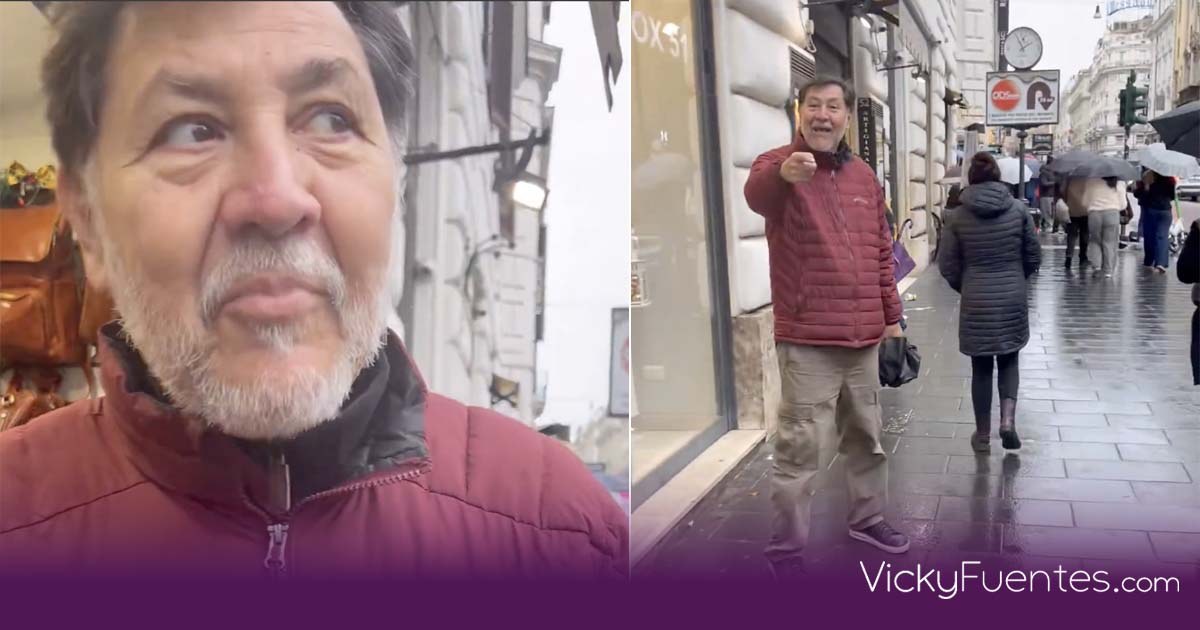 Gerardo Fernández Noroña es increpado en centro comercial de lujo en Roma