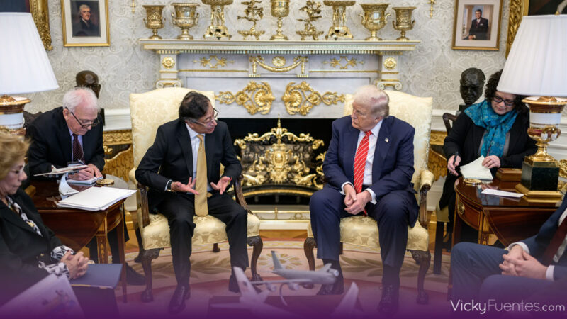 Gustavo Petro y Donald Trump se reúnen por primera vez en la Casa Blanca tras un año de choques