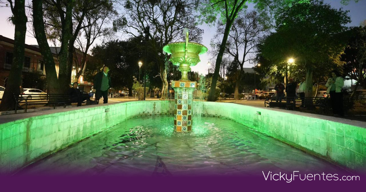 Pepe Chedraui entrega mantenimiento de fuentes y áreas verdes en el parque de San José