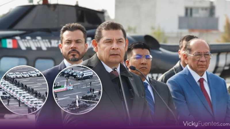 Alejandro Armenta entrega patrullas, ambulancias y helicópteros para reforzar seguridad en Puebla