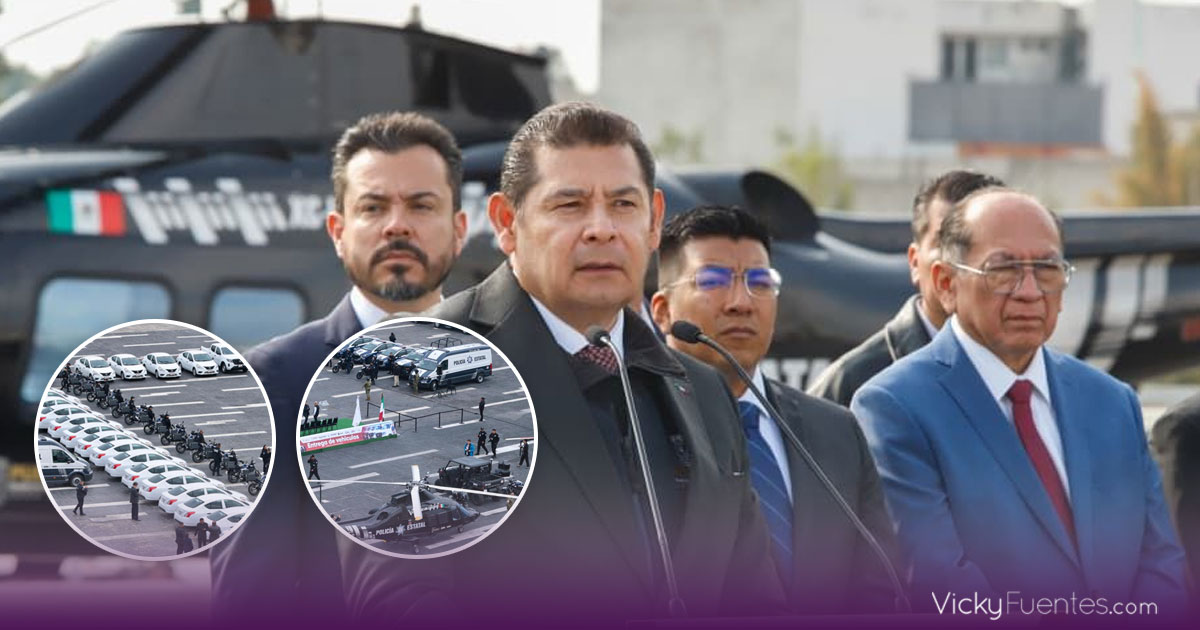 Alejandro Armenta entrega patrullas, ambulancias y helicópteros para reforzar seguridad en Puebla