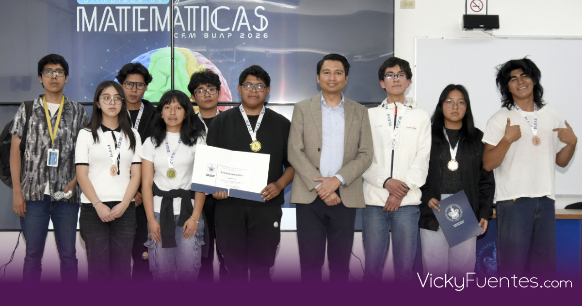 Estudiantes de la BUAP ganan medalla de oro en la Olimpiada Estatal de Matemáticas 2026