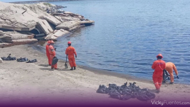 Recolectan 128 toneladas de residuos tras derrame de crudo en el Golfo de México