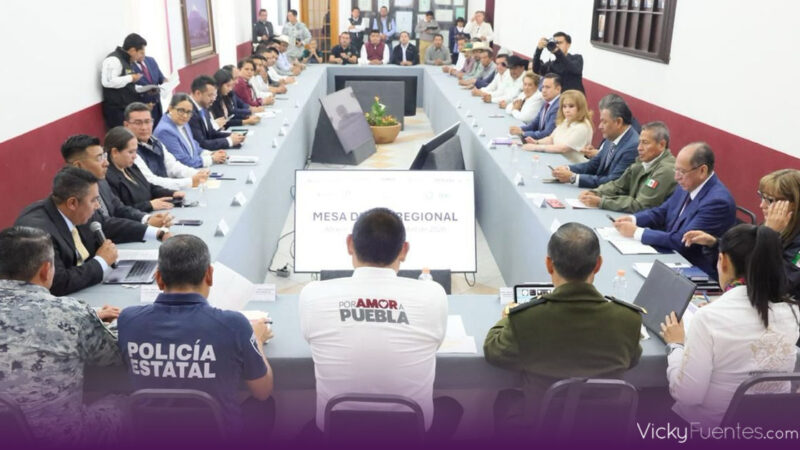 Alejandro Armenta encabeza mesa de seguridad y refuerza estrategia en Atlixco