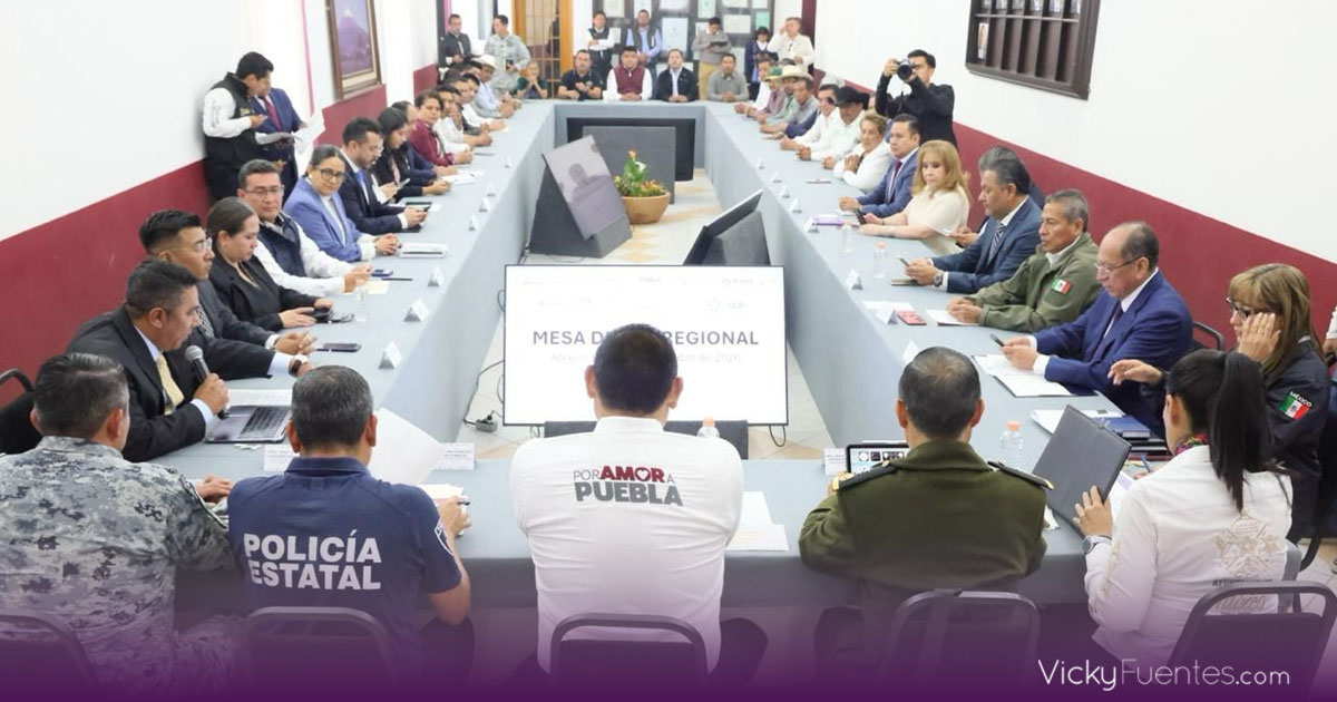 Alejandro Armenta encabeza mesa de seguridad y refuerza estrategia en Atlixco