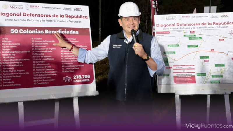 Avanza rehabilitación de la diagonal defensores en puebla tras décadas de rezago