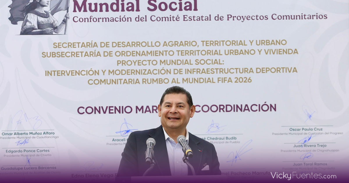 Puebla avanza 49% en canchas del programa Mundial Social