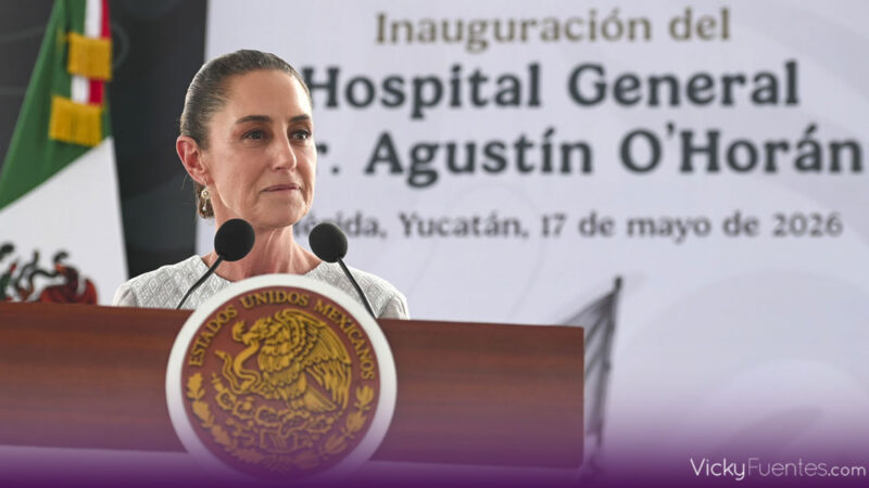 Claudia Sheinbaum inaugura Hospital O’Horán en Yucatán y afirma que México defiende su soberanía