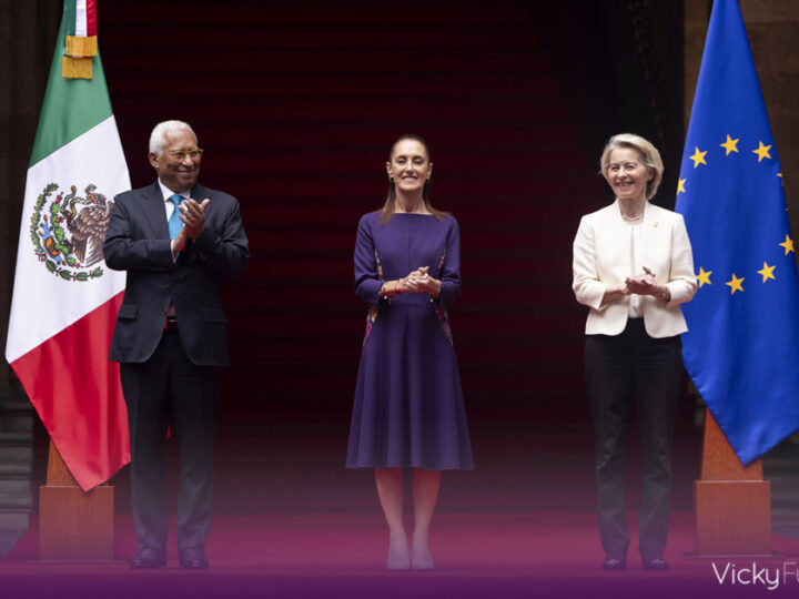 Claudia Sheinbaum recibe a líderes de la Unión Europea en Palacio Nacional