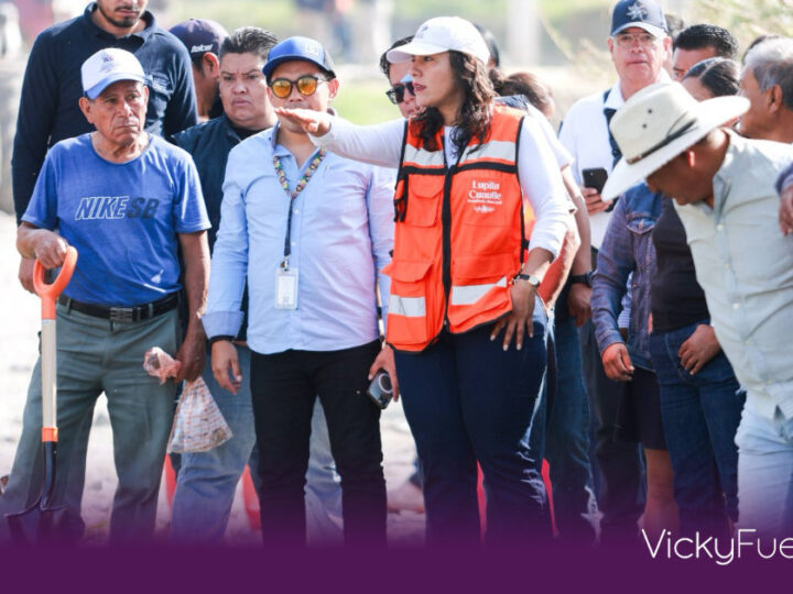 Lupita Cuautle encabeza jornada de mantenimiento y seguridad en San Antonio Cacalotepec