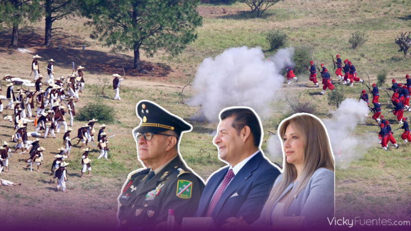 Puebla conmemora con escenificación el 164 aniversario del 5 de mayo