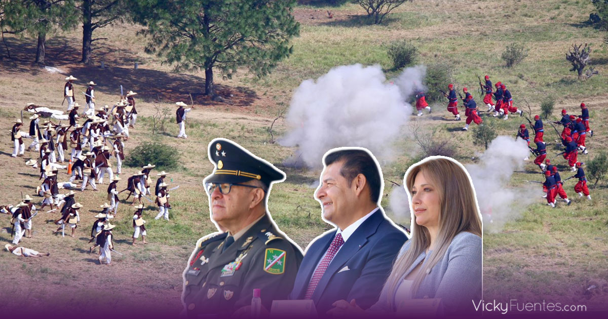 Puebla conmemora con escenificación el 164 aniversario del 5 de mayo