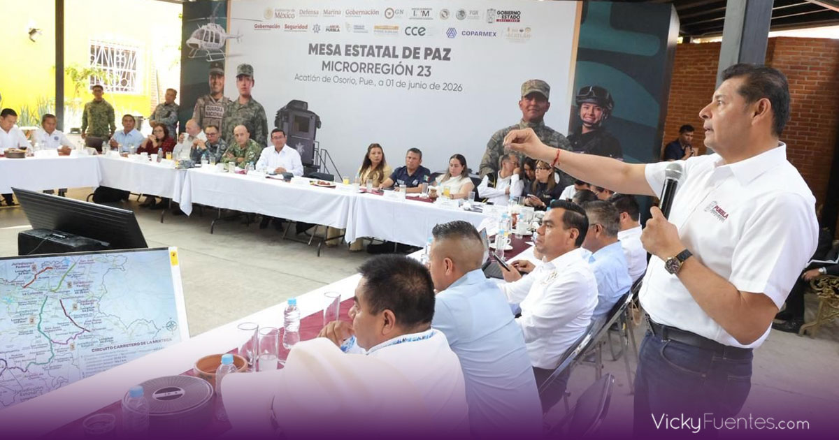 Alejandro Armenta lleva la Mesa Estatal de Paz a la Mixteca y refuerza el trabajo territorial