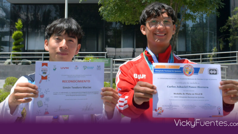 Estudiantes de la BUAP conquistan medallas de plata en la Olimpiada Nacional de Química