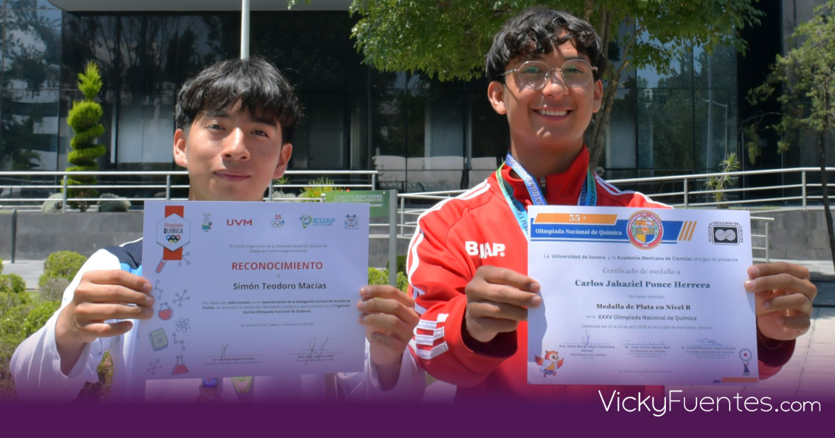 Estudiantes de la BUAP conquistan medallas de plata en la Olimpiada Nacional de Química