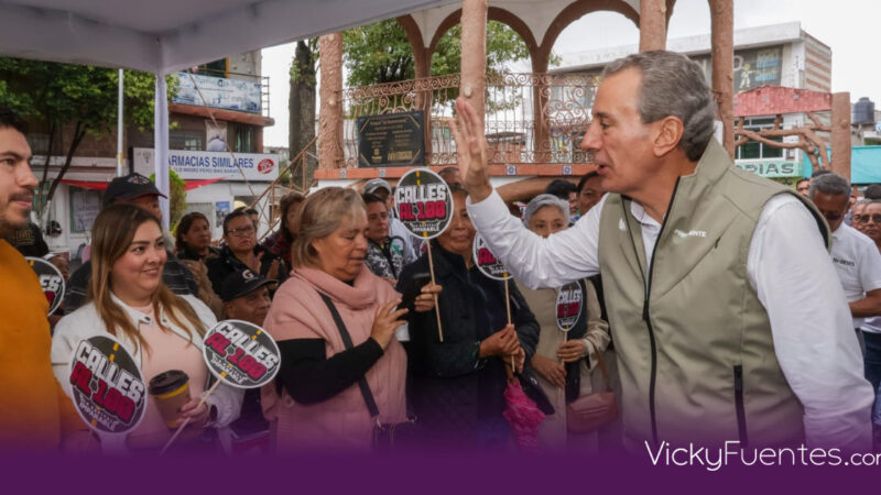 Pepe Chedraui arranca la rehabilitación de la calle 5 de Febrero en San Felipe Hueyotlipan