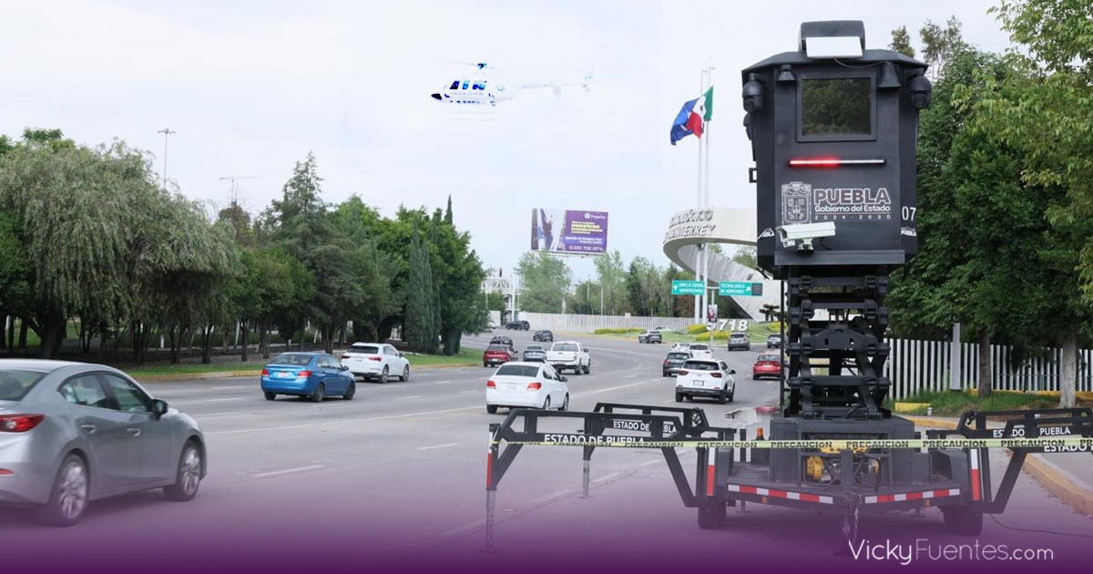 Refuerzan vigilancia en la Vía Atlixcáyotl con patrullajes, sobrevuelos y monitoreo del C5i