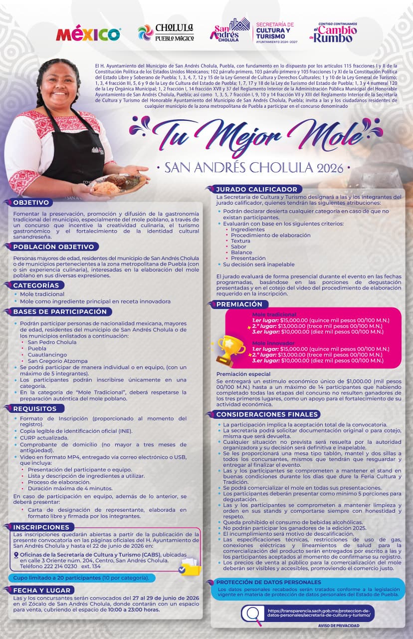 Tu mejor mole San andres Cholula 2026
