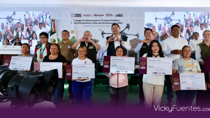 Entrega Alejandro Armenta apoyos agrícolas y anuncia obras viales en Cuautinchán