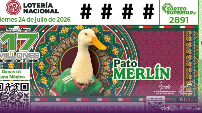 De las redes sociales a la Lotería Nacional: Pato Merlín protagoniza billete del Mundial 2026
