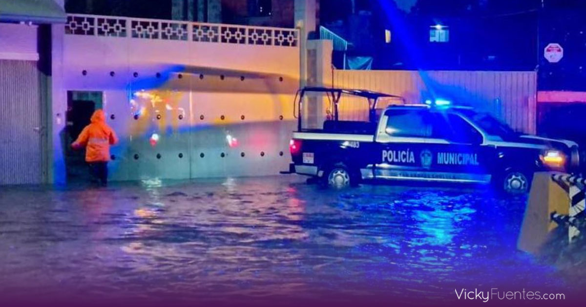 Desbordamiento del río Zapatero deja primeras afectaciones en viviendas de San Andrés Cholula