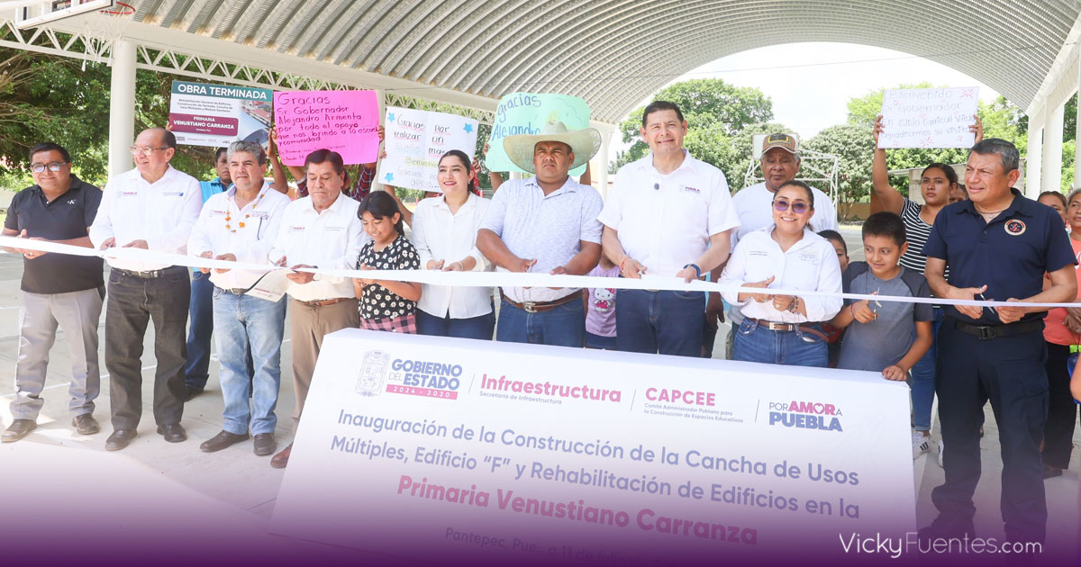 Gobierno de Puebla concluye rehabilitación de escuelas dañadas por las lluvias de 2025 en Pantepec
