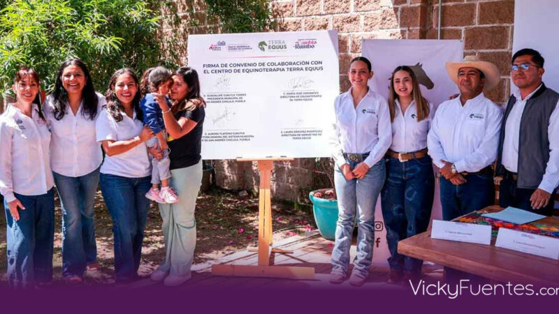 Lupita Cuautle impulsa programa de equinoterapia en San Andrés Cholula