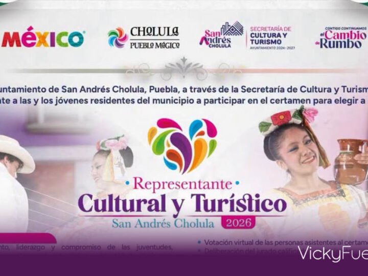 Lanzan convocatoria para elegir al Representante Cultural y Turístico de San Andrés Cholula 2026