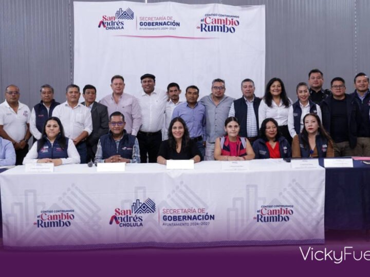 Lupita Cuautle fortalece la gobernanza en San Andrés Cholula junto a autoridades auxiliares