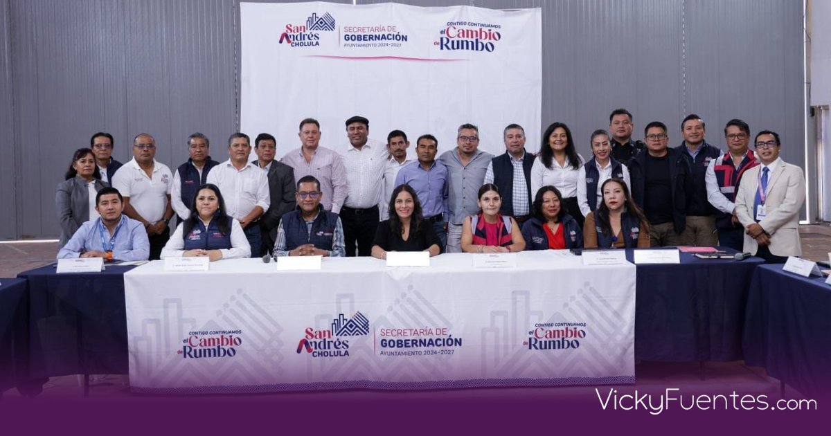 Lupita Cuautle fortalece la gobernanza en San Andrés Cholula junto a autoridades auxiliares