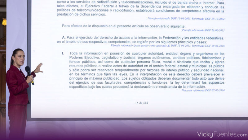 Sheinbaum acota por decreto los criterios para reservar información del Gobierno