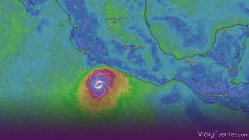 Huracán Polo baja a categoría 4, pero mantienen alerta en Guerrero
