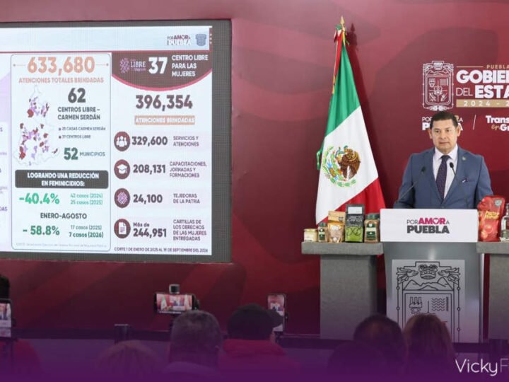Armenta atribuye baja de feminicidios a coordinación institucional en Puebla