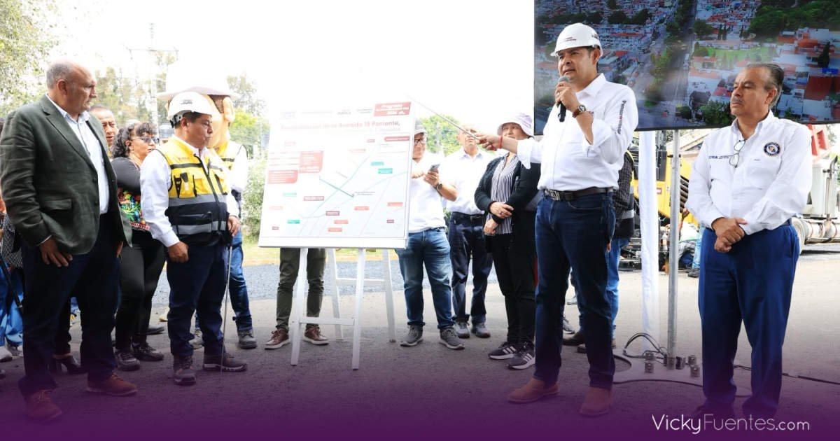 Armenta impulsa la rehabilitación vial en Puebla con apoyo de PEMEX