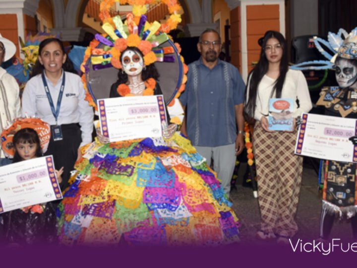 “Catrincitas y Catrincitos”: la BUAP premia disfraces reciclados por el Día de Muertos