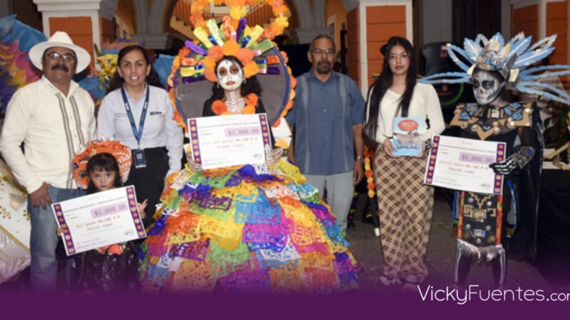 “Catrincitas y Catrincitos”: la BUAP premia disfraces reciclados por el Día de Muertos