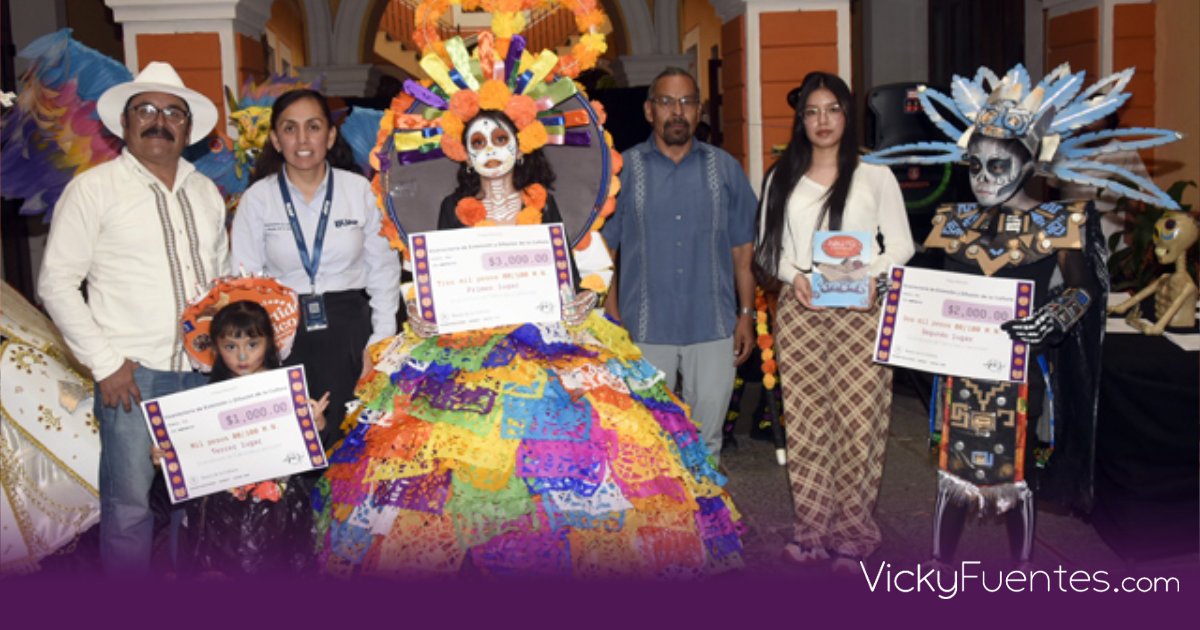 “Catrincitas y Catrincitos”: la BUAP premia disfraces reciclados por el Día de Muertos