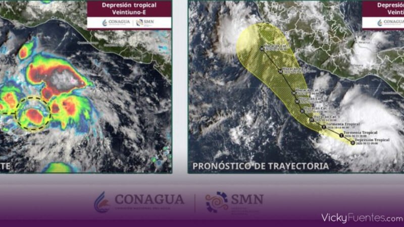Depresión Tropical Veintiuno-E podría convertirse en huracán mayor el viernes