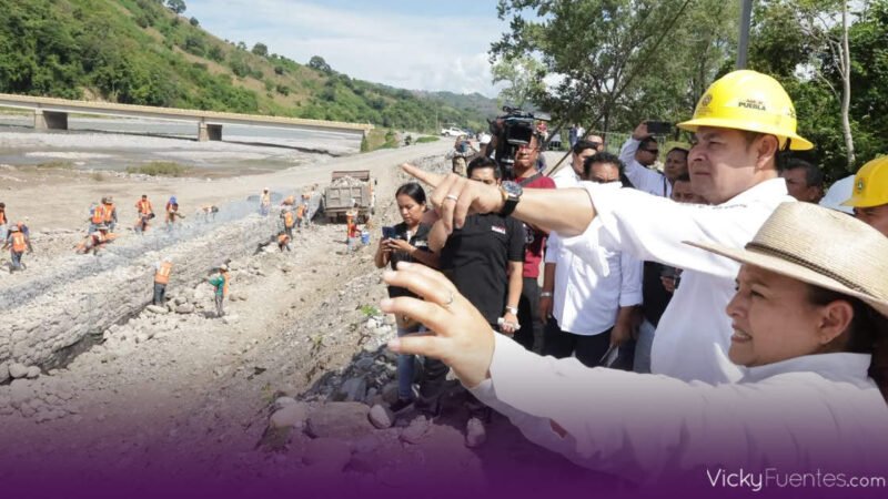 Gobierno federal, Puebla y municipio coordinan obras en el río Pantepec