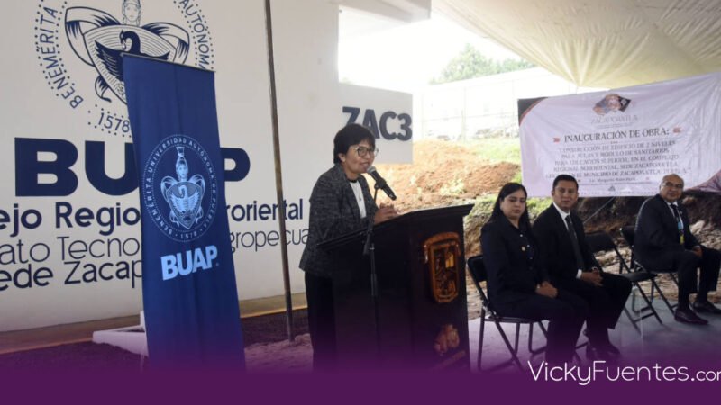 Inaugura Lilia Cedillo nuevo edificio del Bachillerato Tecnológico Agropecuario de la BUAP en Zacapoaxtla