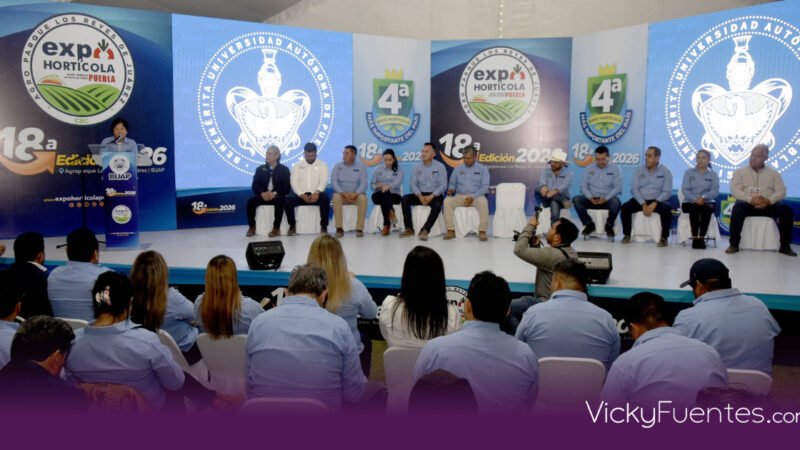 Lilia Cedillo inaugura la edición 18 de la Expo Hortícola Puebla BUAP 2026 en Los Reyes de Juárez