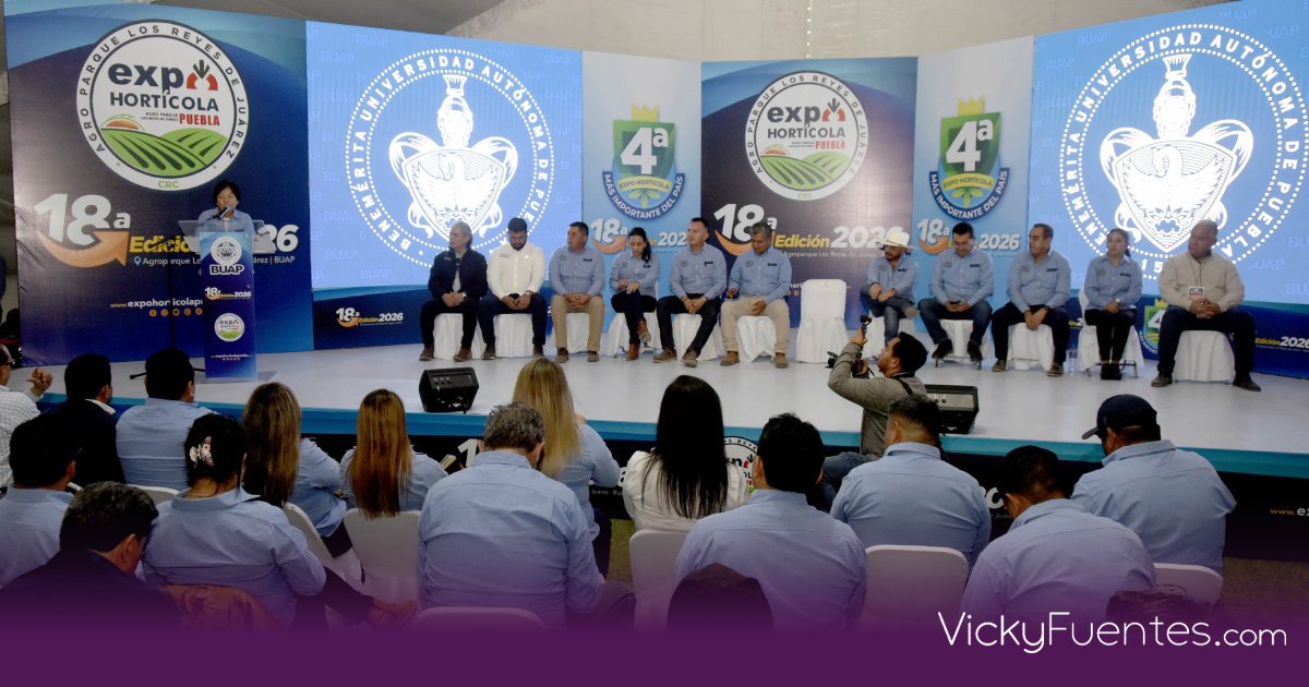 Lilia Cedillo inaugura la edición 18 de la Expo Hortícola Puebla BUAP 2026 en Los Reyes de Juárez