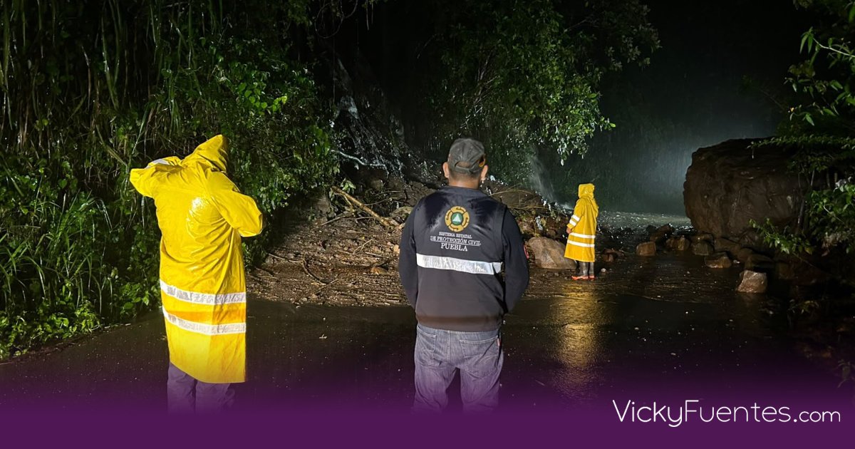 Lluvias en Puebla: Protección civil atiende afectaciones viales sin registro de personas evacuadas
