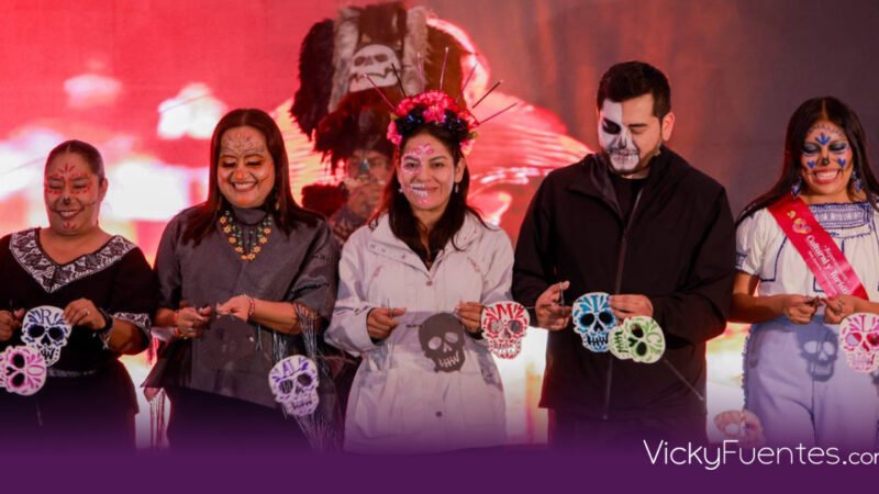 Lupita Cuautle inaugura el Festival Sendero al Mictlán en San Andrés Cholula